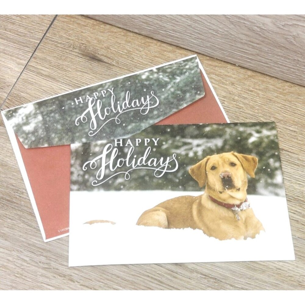 Happy Holidays Pets Dogs Lover Christmas Blessings Holiday Seasons Greeting Card